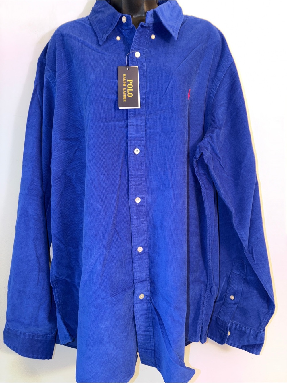 Polo by Ralph Lauren Royal Blue Corduroy Button-Down Shirt